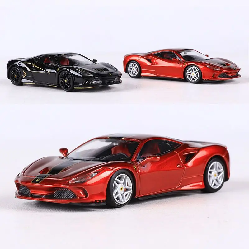 Diecast Model Car 1/64 Ferrari F8 Tributo Car Mode Ferrari Sports Car Veicoli da gioco Giocattoli per ragazzi