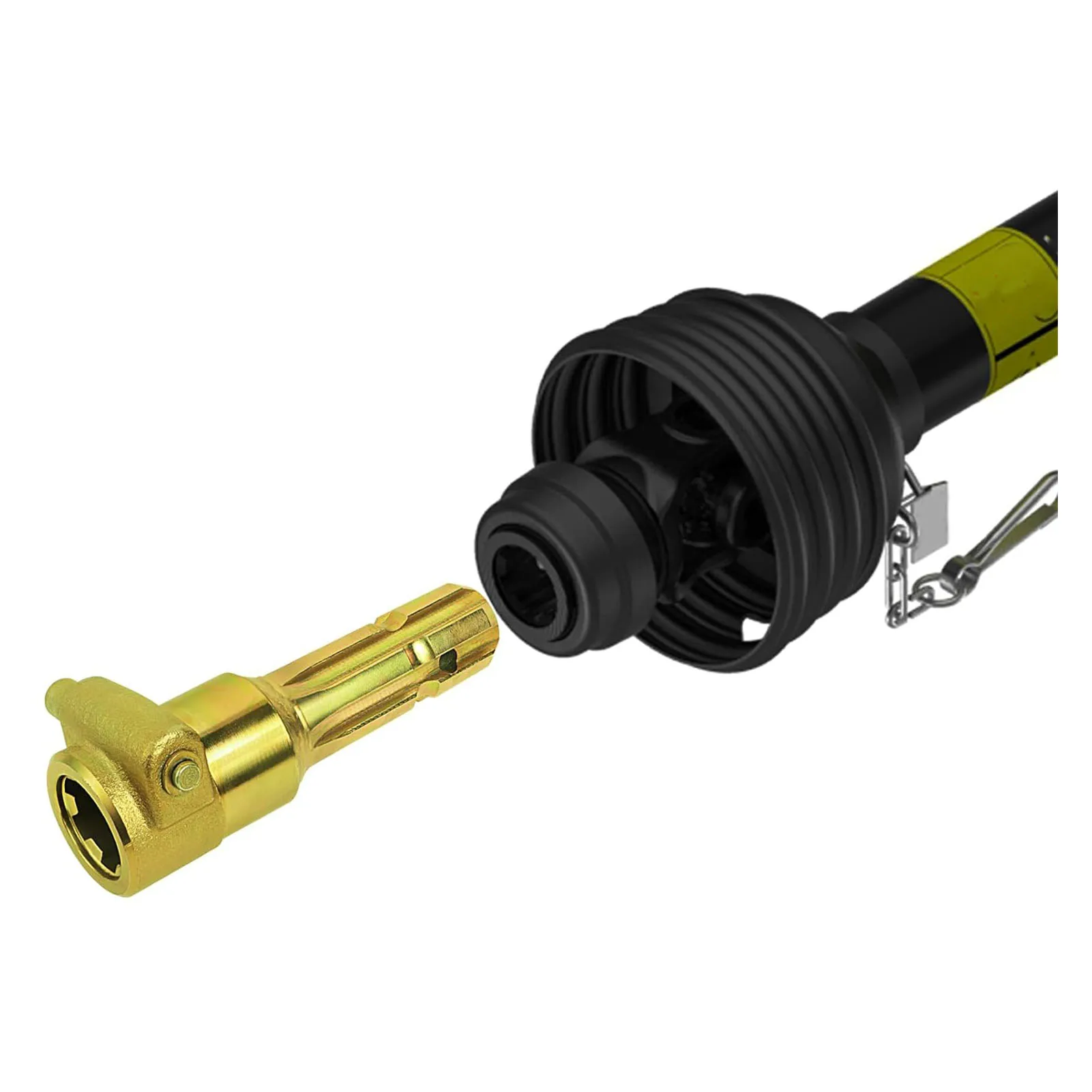 PTO Adapter Female 1 3/8in 6 Spline Male 1 3/8in 6 Spline PTO Extender for Up to 70HP Tractor