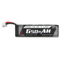 EMAX 1S HV 3.8V 650mAh Lipo Battery PH2.0 for Emax Tinyhawk III PLUS Freestyle Tiny Whoop RC FPV Racing Drone
