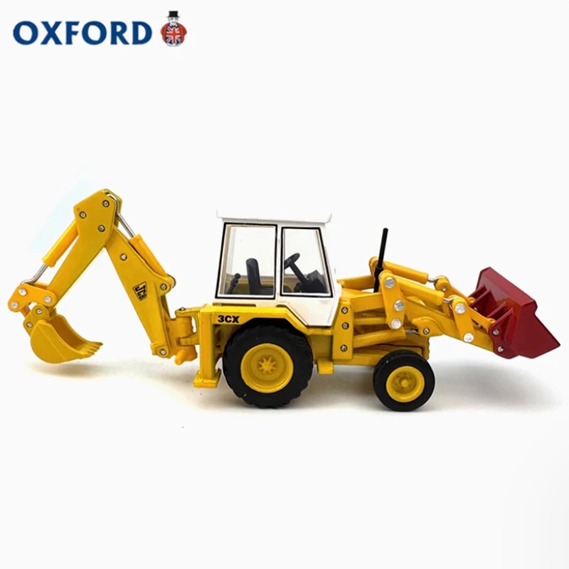 أكسفورد سبيكة 1: 76 مقياس JCB-3CX محمل حفار نموذج سيارة كلاسيكي الكبار هدية تذكارية هواية ولعب #2