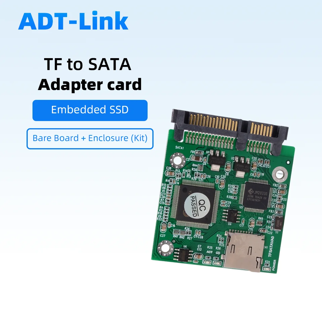 TF (Micro SD) To SATA Adapter Card, Industrial Embedded Mobile SSD for 2.5-inch and 3.5-inch SATA Hard Drives with Shell