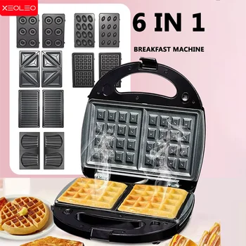 XEOLEO 6-in-1 Electric Waffle Maker and Multibaker 1