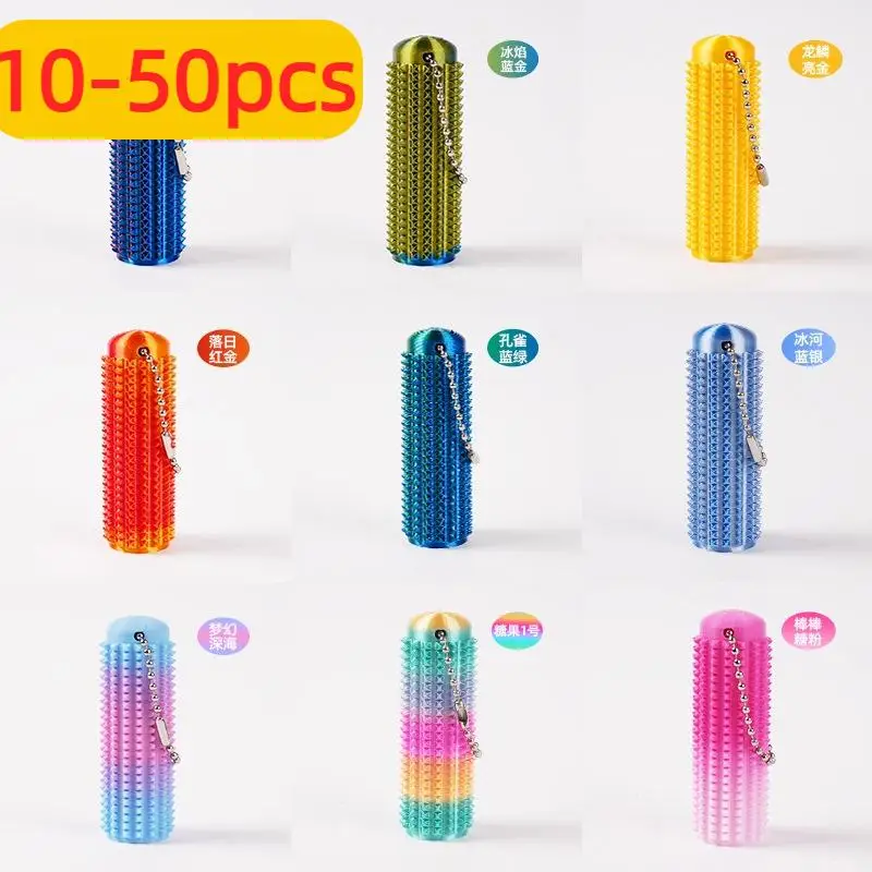 10-50pcs Little Ouchies Mini Spiky Grippie Stress Relief Keychain Pendant Fidget Toy for Anxiety Relief Anti-Anxiety Novelty