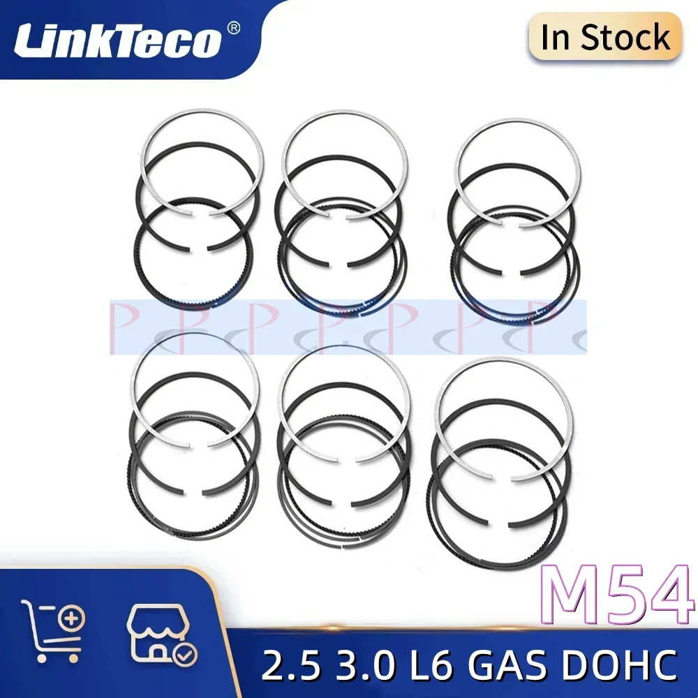 6x STD Engine Parts Piston Rings 84.00mm 00-20 2.5 3.0 L Gas M54 256S5 306S3 For BMW 325i 328i 330i 525i 530i 730i X3 X5 Z3 Z4