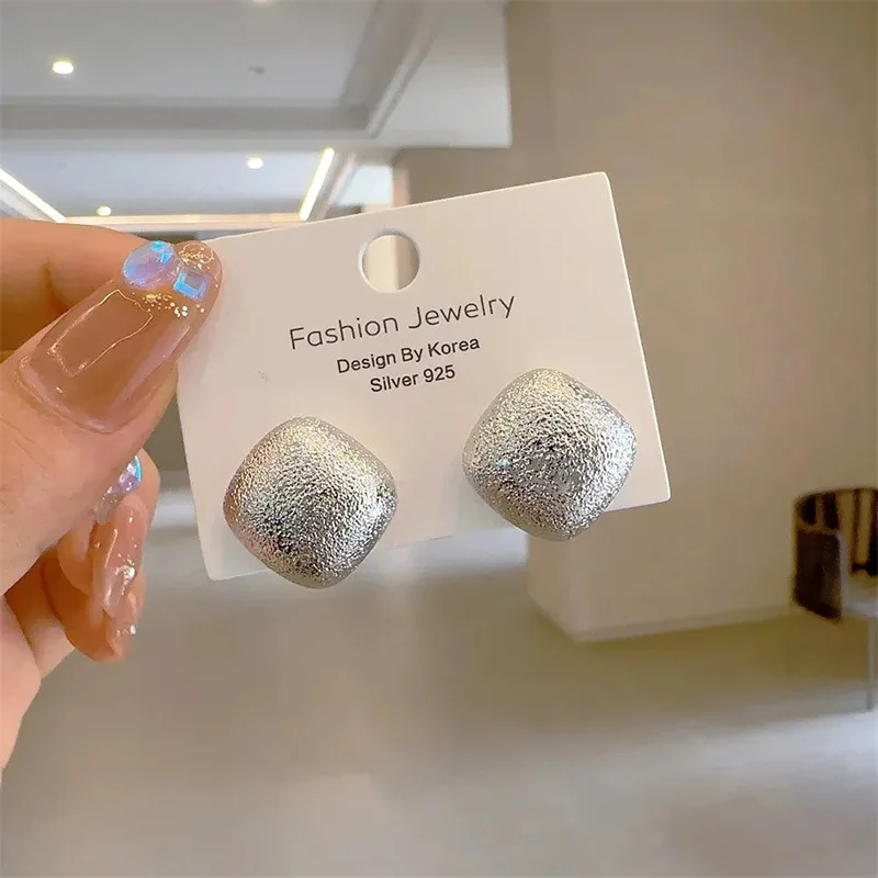 موضة هندسية ساحة وأقراط المرأة سيدة خمر ماتي تصميم غرامة المجوهرات بالجملة الفتيات حفلة عيد ميلاد أقراط هدية