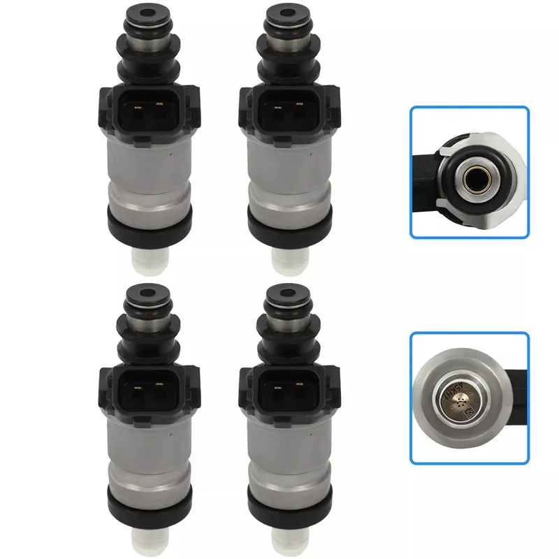 

4Pcs Fuel Injector 06164-P2A-000 for Honda Civic MB8 MC1 MB2 MB3 MB4 EJ9 EK3 1.4L 1.5L 1.6L D14A7 D14A8 Kia Clarus K9A GC 1.8i