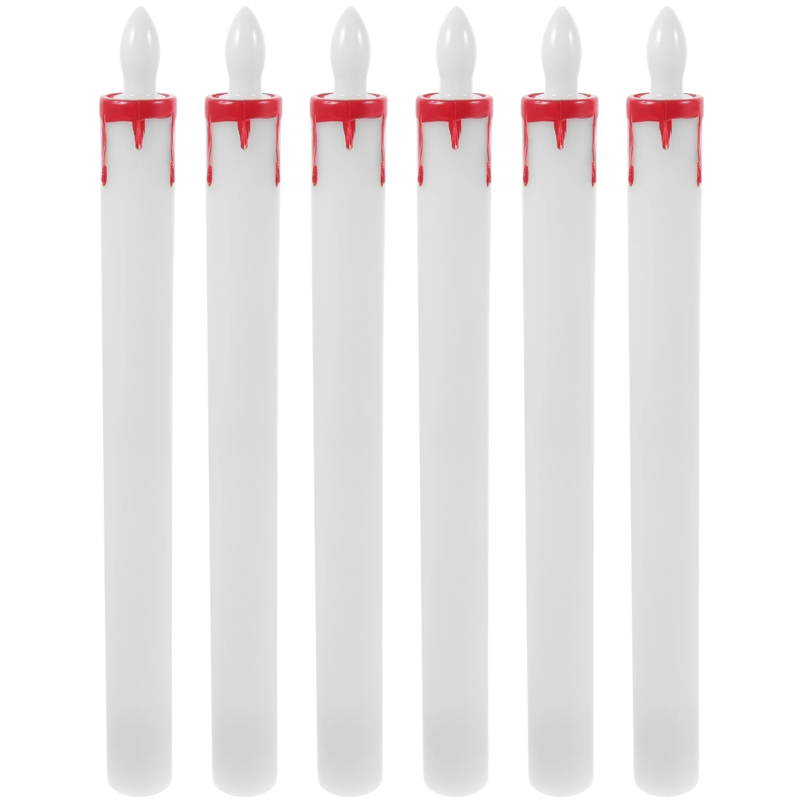 6 قطع من الشموع الإلكترونية عديمة اللهب، أضواء مستدقة للزينة قابلة لإعادة الاستخدام لتزيين المنزل وحفلات الزفاف