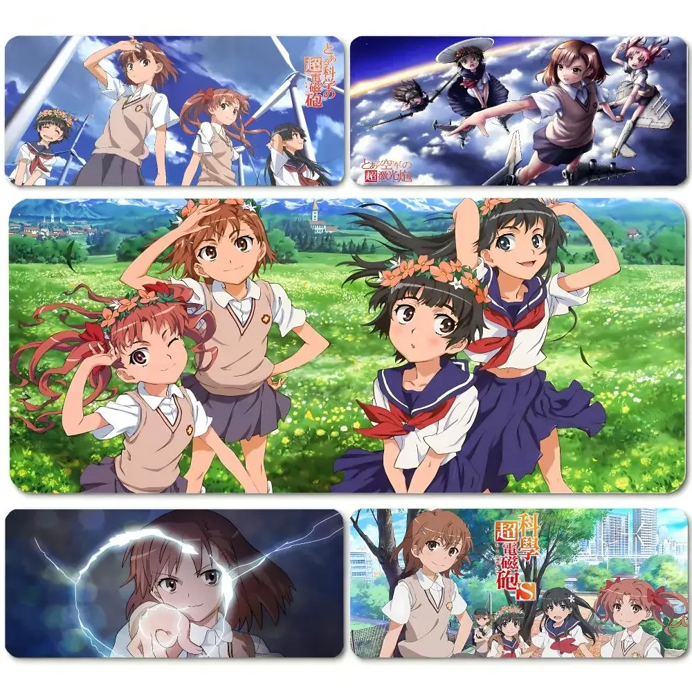 anime A Certain Scientific Railgun Mouse Pad MousePad Stitched Edge Waterproof Desk Mat Anti-Slip Rubber Base for PC Laptop