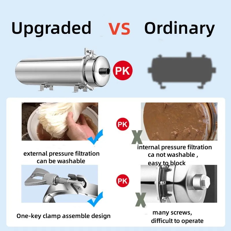 High Flow Haushalt Edelstahl Ultrafilter Uf Front Wasserfilter für Zuhause