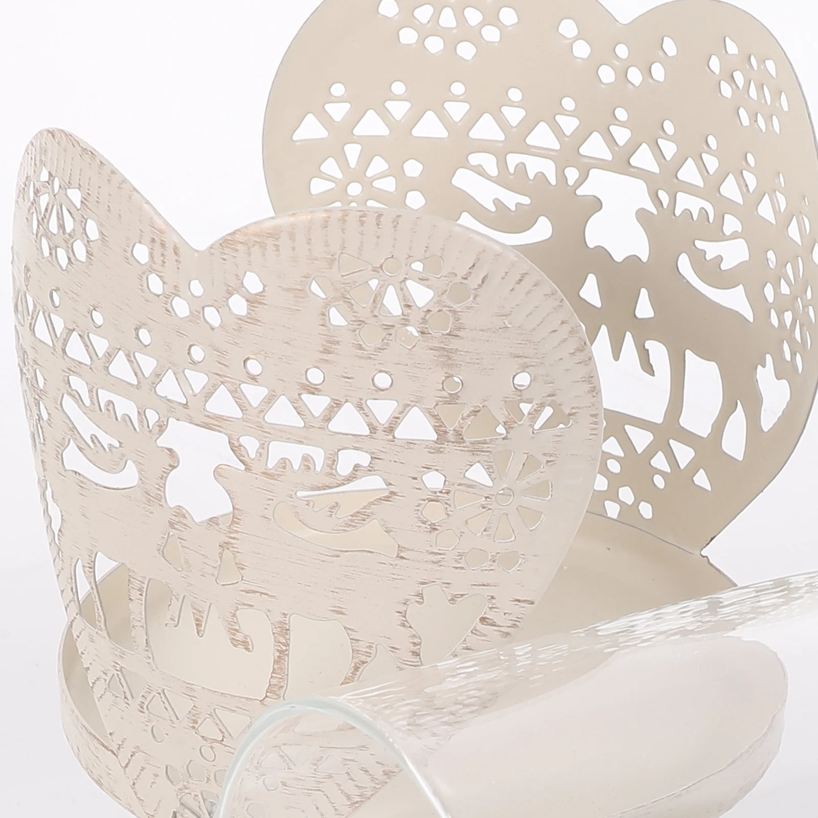 

2Pcs Heart Style Decorative Holder Delicate Candlestick for Home Party Dinner Tabletop Decor Romantic Mood Enhancing Xmas