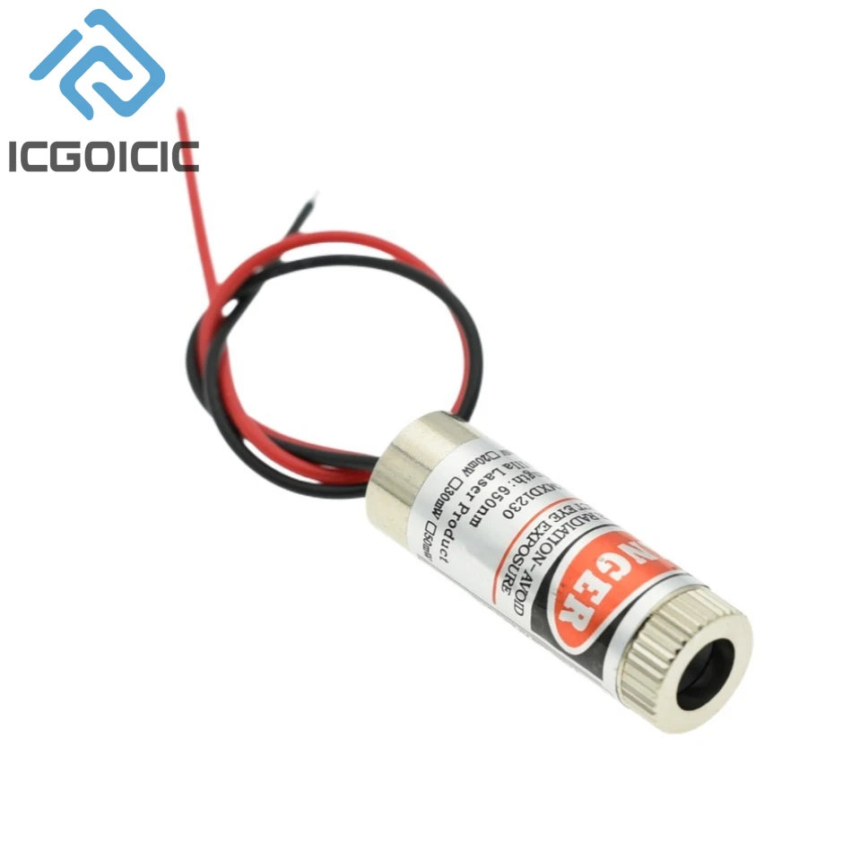 650nm 5mW Red Point / Line / Cross Laser Module Head Glass Lens Focusable Focus Adjustable Laser Diode Head Industrial Class