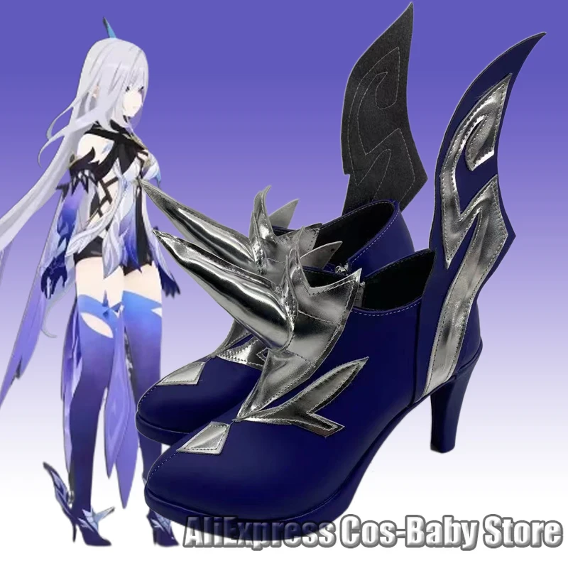 

Game Genshin Impact Skirk Cosplay Boots Shoes Anime Skirk Cos Wigs Hairs Costume Accessories Halloween Fancy Party Gifts