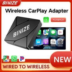 Binize Wireless CarPlay Adapter Plug & Play For OEM Wired Carplay Cars for VW Toyota Honda Hyundai