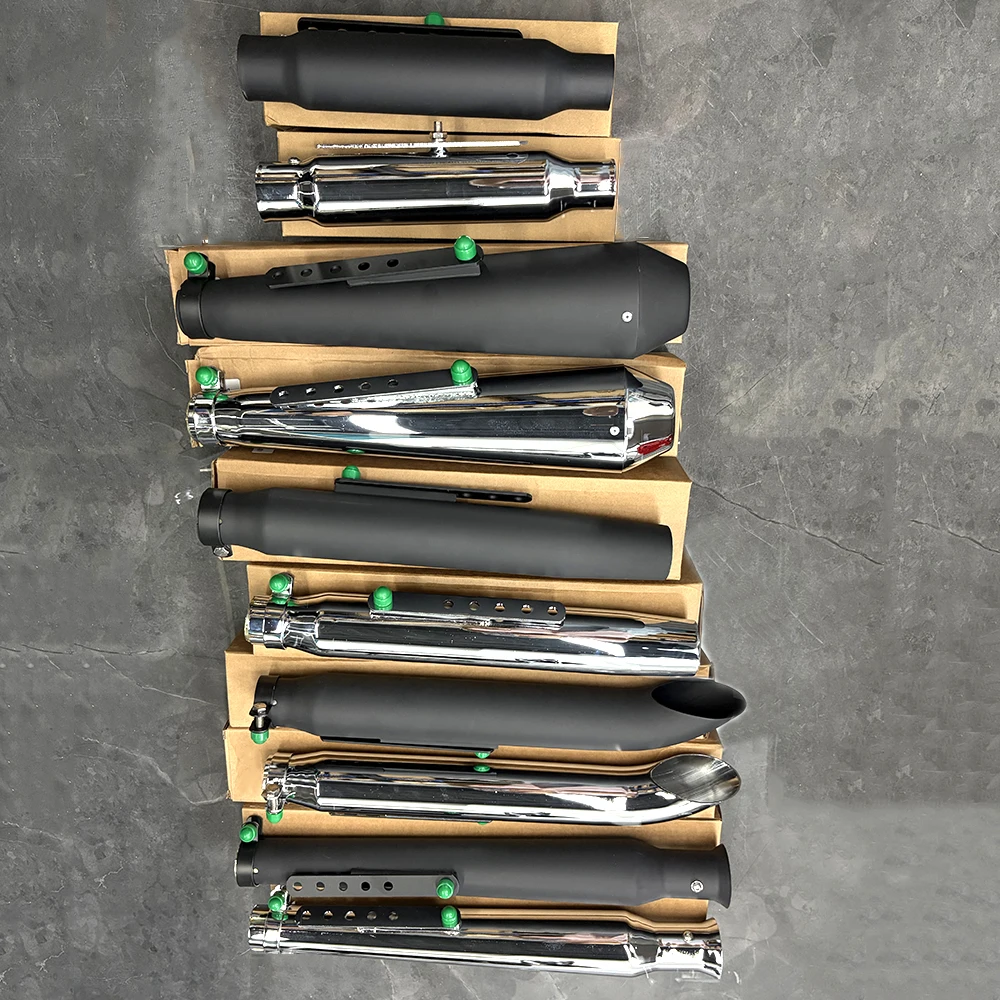 Professional motorcycle for Cafe Racer Bobber pipe Retro Vintage Classic Electroplating exhaust CHopper Custom
