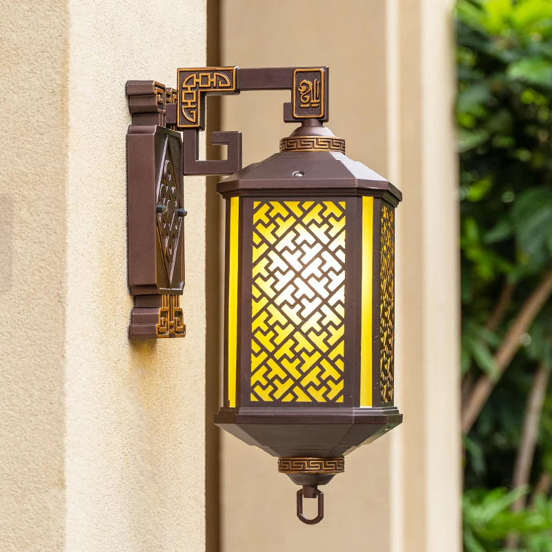 Outdoor Balcony Exterior Wall Entrance Chinese Style Retro Waterproof Corridor Outdoor Landscape Courtyard Wall Lamp