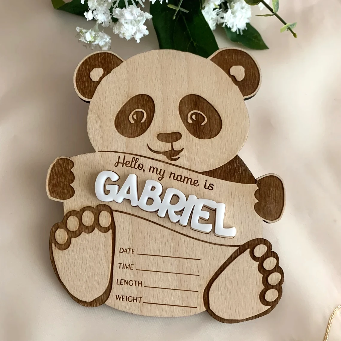 

Baby Animals Sign, Custom Design Personalized Announcement Sign Baby Birth Stat Custom Baby Name, Newborn Gift Baby Shower