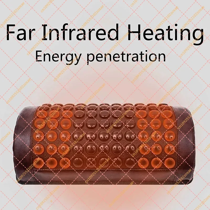 Electric Heating Jade Tourmaline Pillow Far Infrared Massage Neck Pain Relief Cervical Therapy Cushion Home Care
