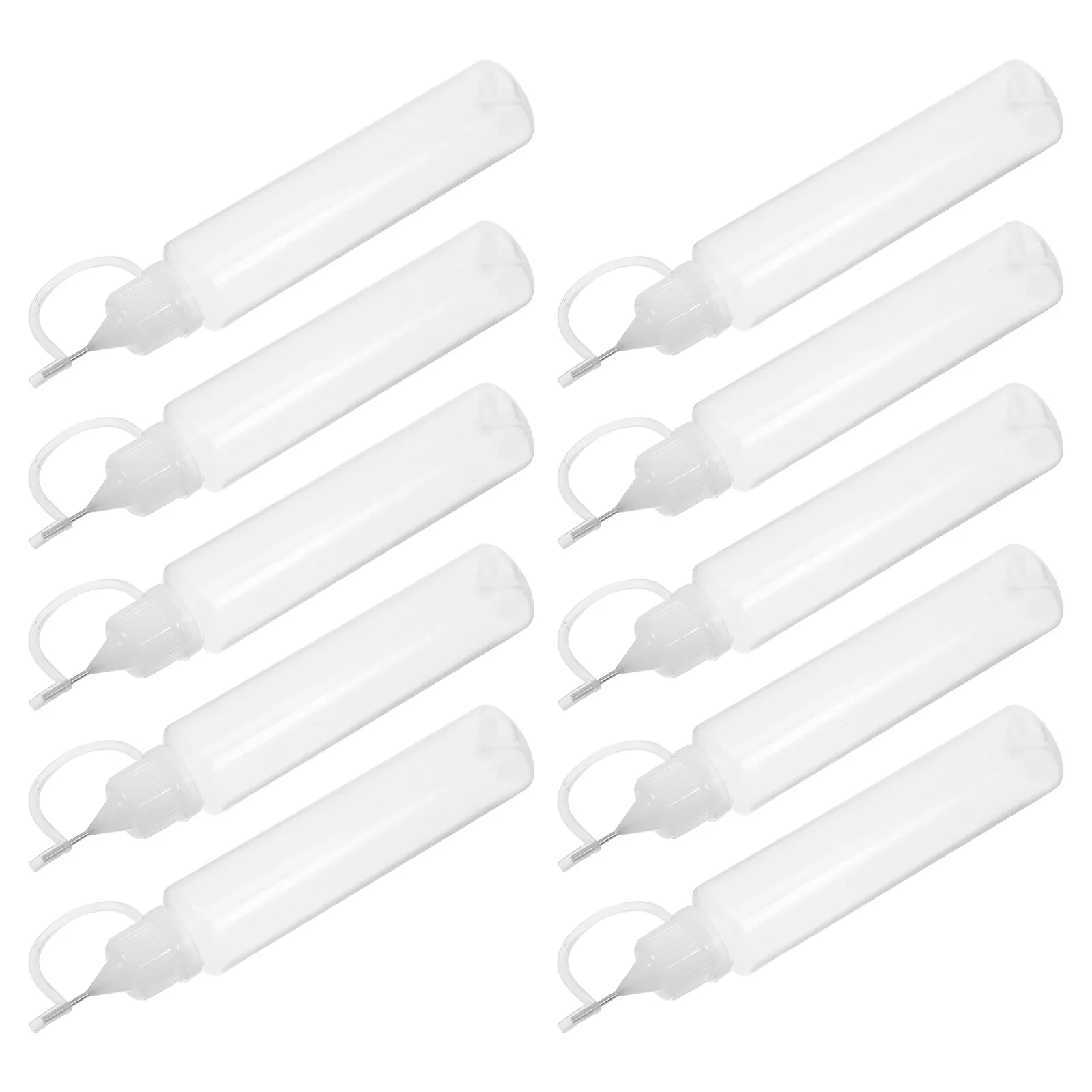

10 Pcs Pinhole Addition Bottle Squeeze Bottles Needle Applicator Glue Transparent Travel