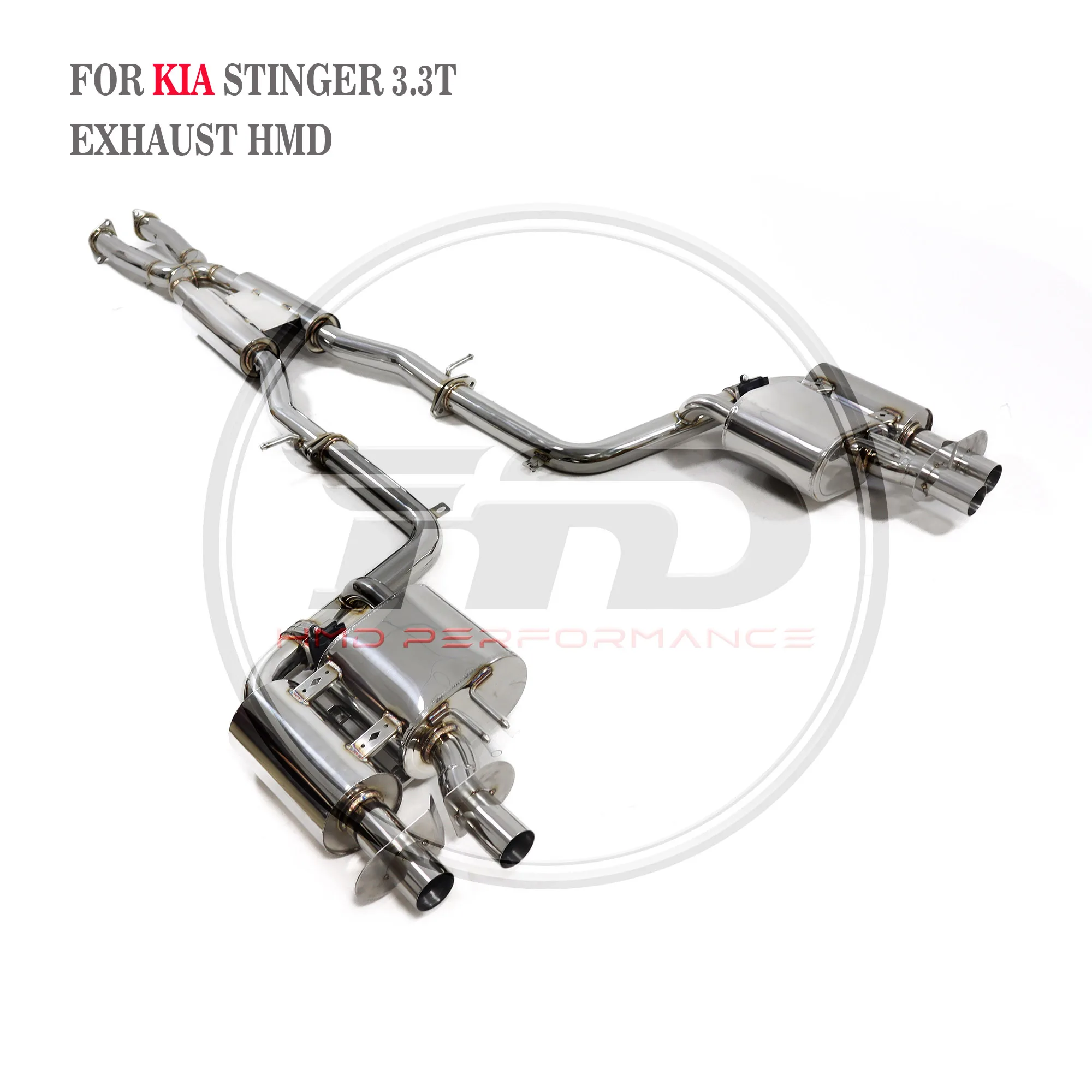 HMD Stainless Steel Exhaust System Performance Catback For KIA Stinger GT 3.3T Muffler With Valve