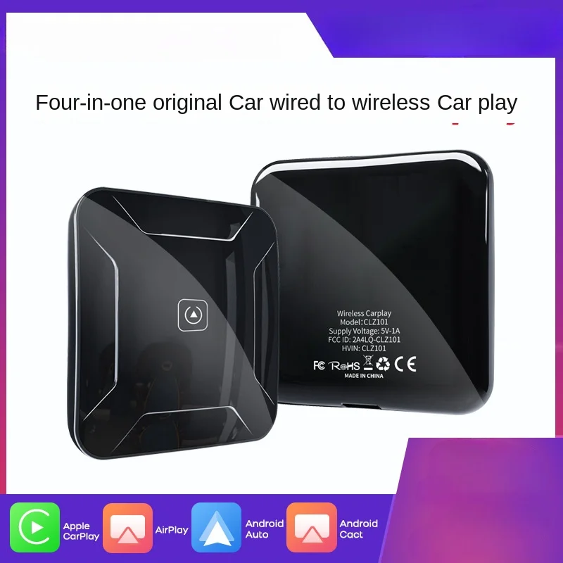 

Wireless carplay to android auto 4-in-1 mirror casting original car wired to wireless carpaly ai box support netflix