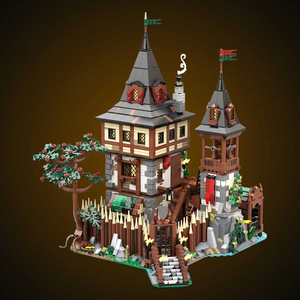 

Gobricks MOC Bear Lord`s Castle Building Blocks Model Modular Bear Lord`s Castle Architecture Bricks Assembly Toys Kids Gifts