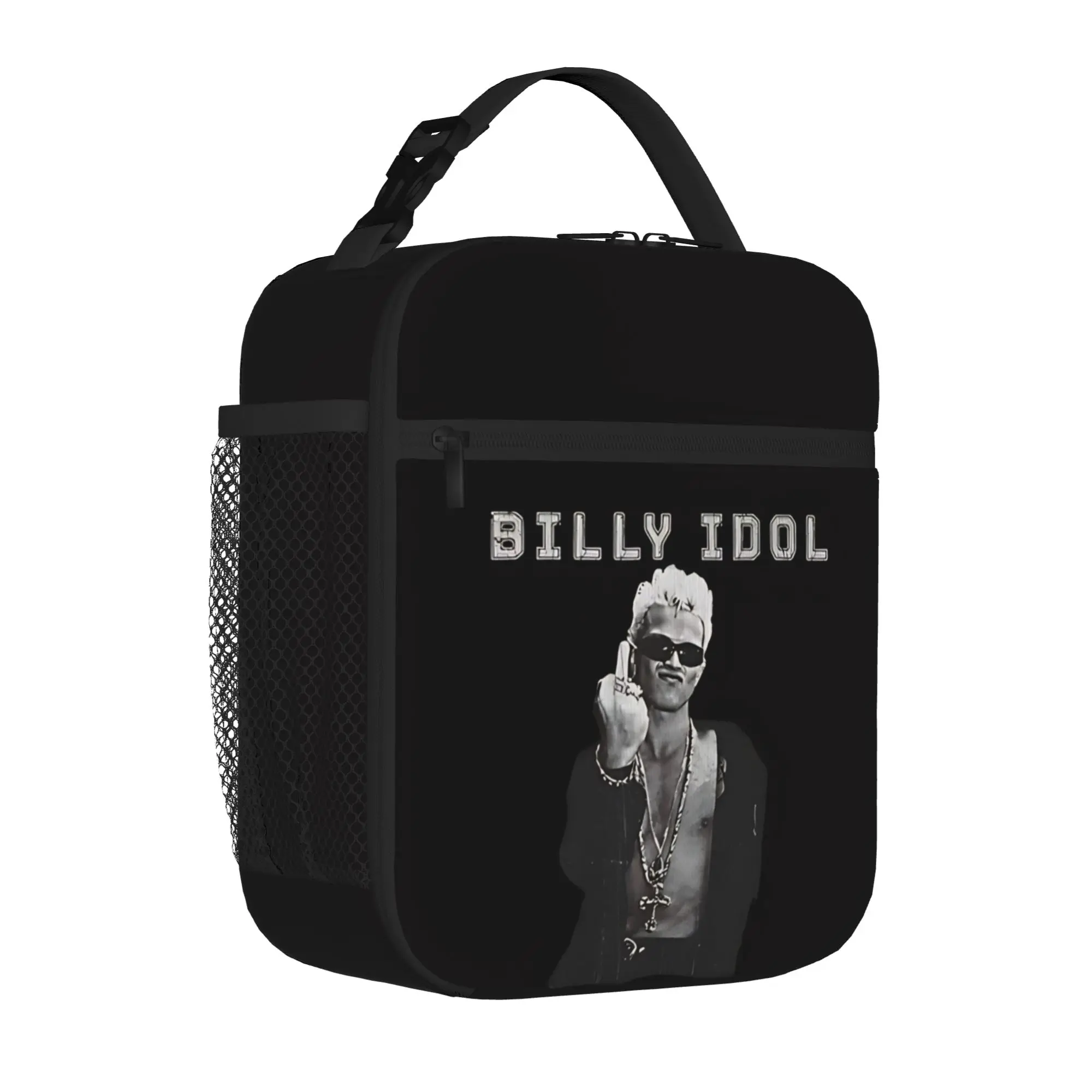 1 Piece For Students Food Container punk Portable Pocket Billy Idol Zipper Closure Aluminum Foil Food Pouch For Travel