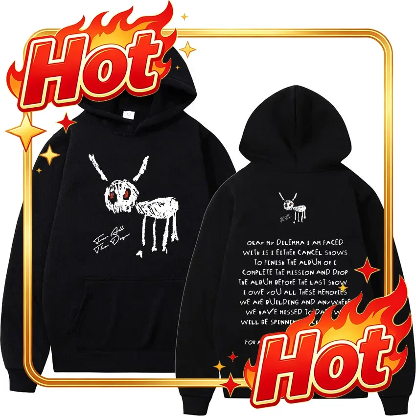 Custom Rapper Drake For All The Dogs Letter Hoodie Men's Hip Hop Vintage Pullover Sweatshirt Fashion Casual Oversized Hooded Str