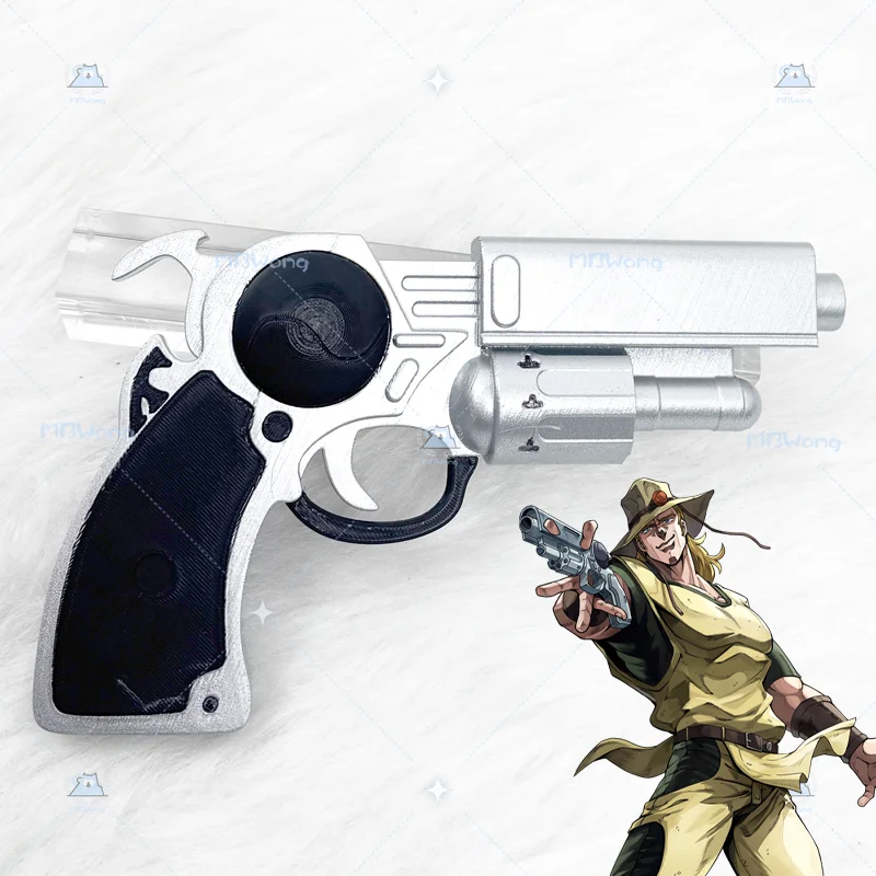 

Anime JOJO Hol Horse Cosplay Prop Horu Hōsu Hand Props 22cm Silver Outfit For Hallowmas Party Adult Men Women