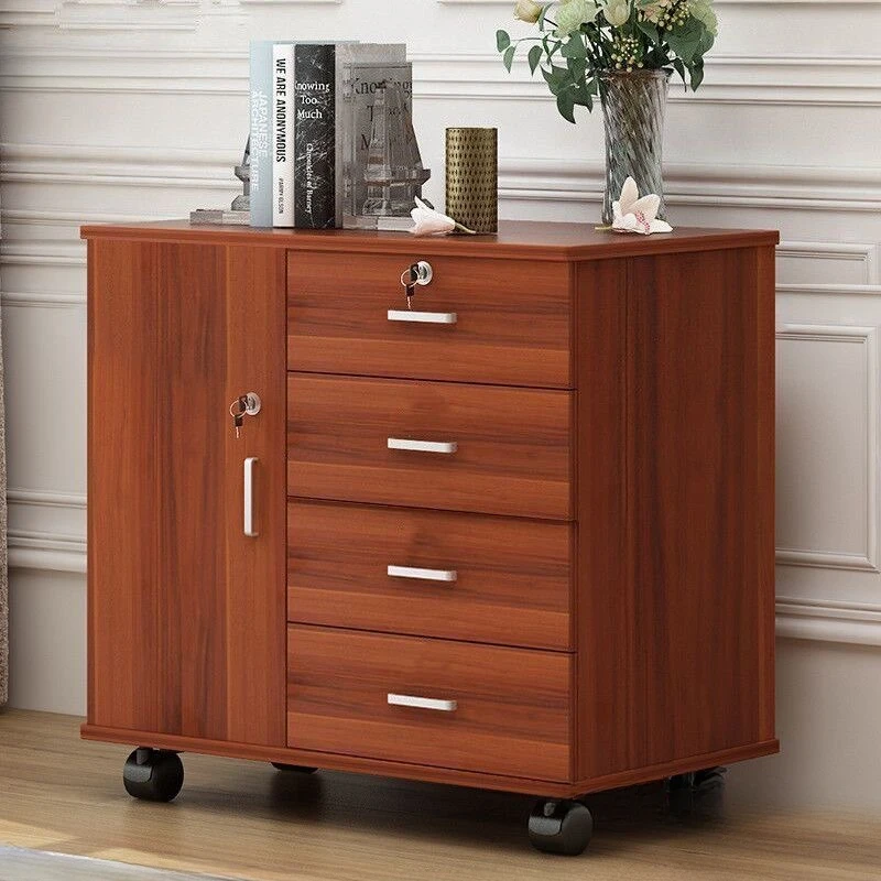 Modern Wooden Cabinet for Archives Removable Filing Cabinets with Drawer Personalized Minimalist File Cabinets for Living Room