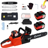 Cordless Electric Chainsaw, 1000W Brushless Chainsaw 12-Inch with 2x21V Batteries, 2 Replacement Chains & 1 Guide Bars & Charger, Bettery Electric Chainsaw Suit for Wood Cutting Trimming Branch