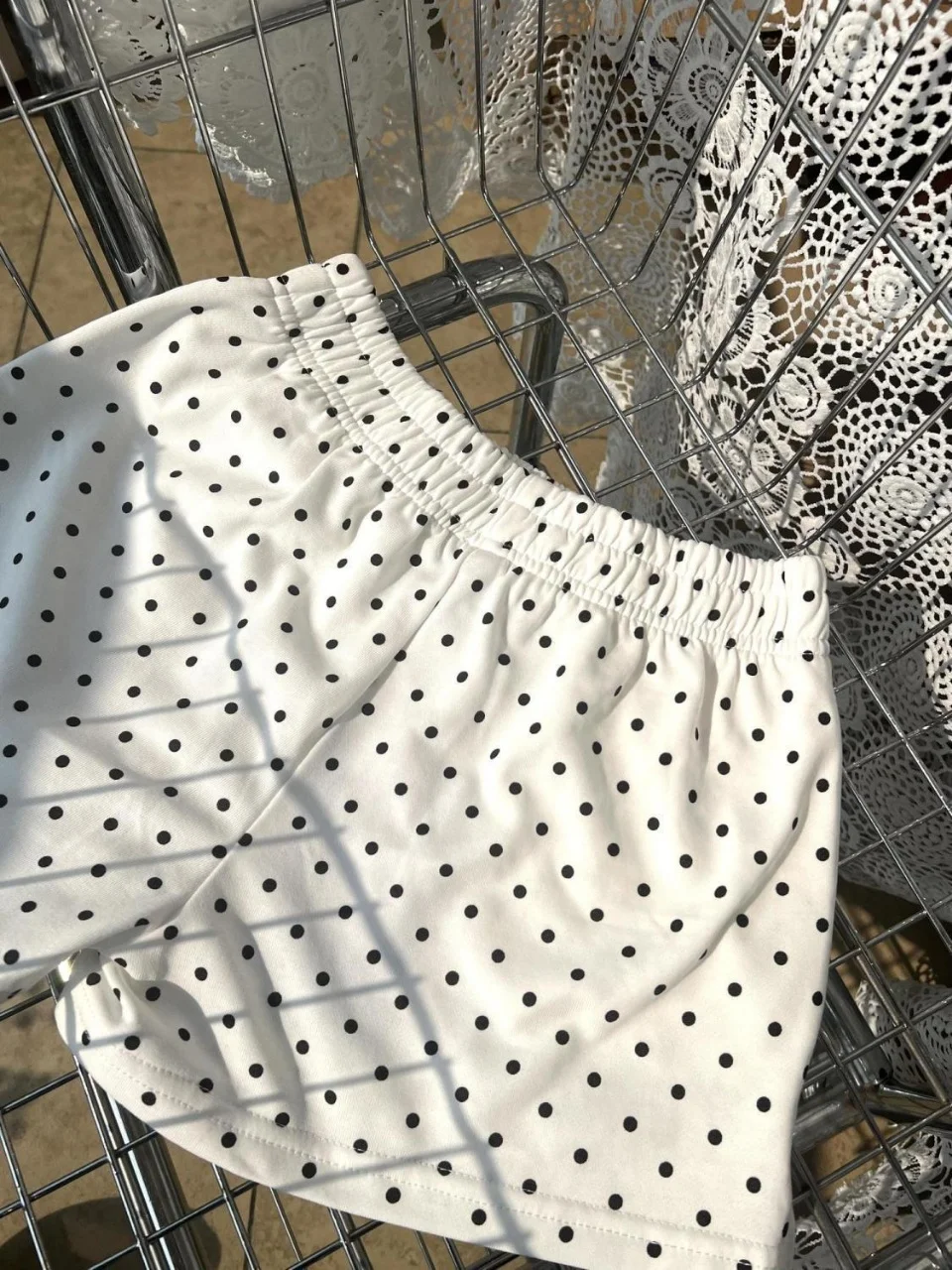 Women's Polka Dot Graphic Shorts Elastic Waist Casual Y2K Aesthetic Streetwear Summer Loose Fit Comfortable Short Pants