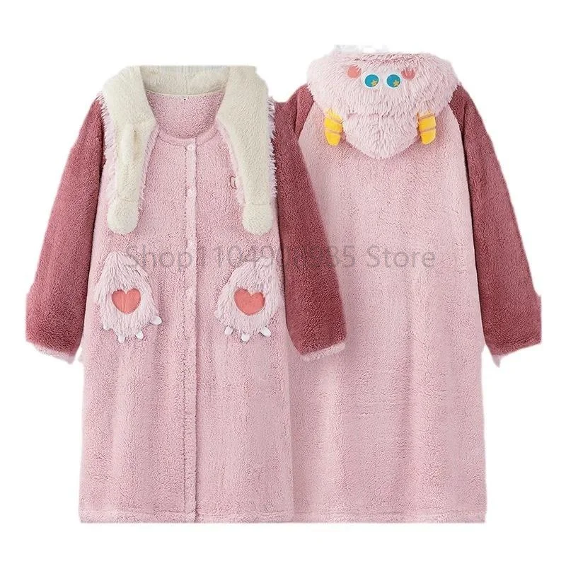 

Cartoon Cute Shark Women Men Monster Hooded Sleepwear Winter Rabbit Cosplay Pijama Jumpsuit Female Christmas Party Loungewear