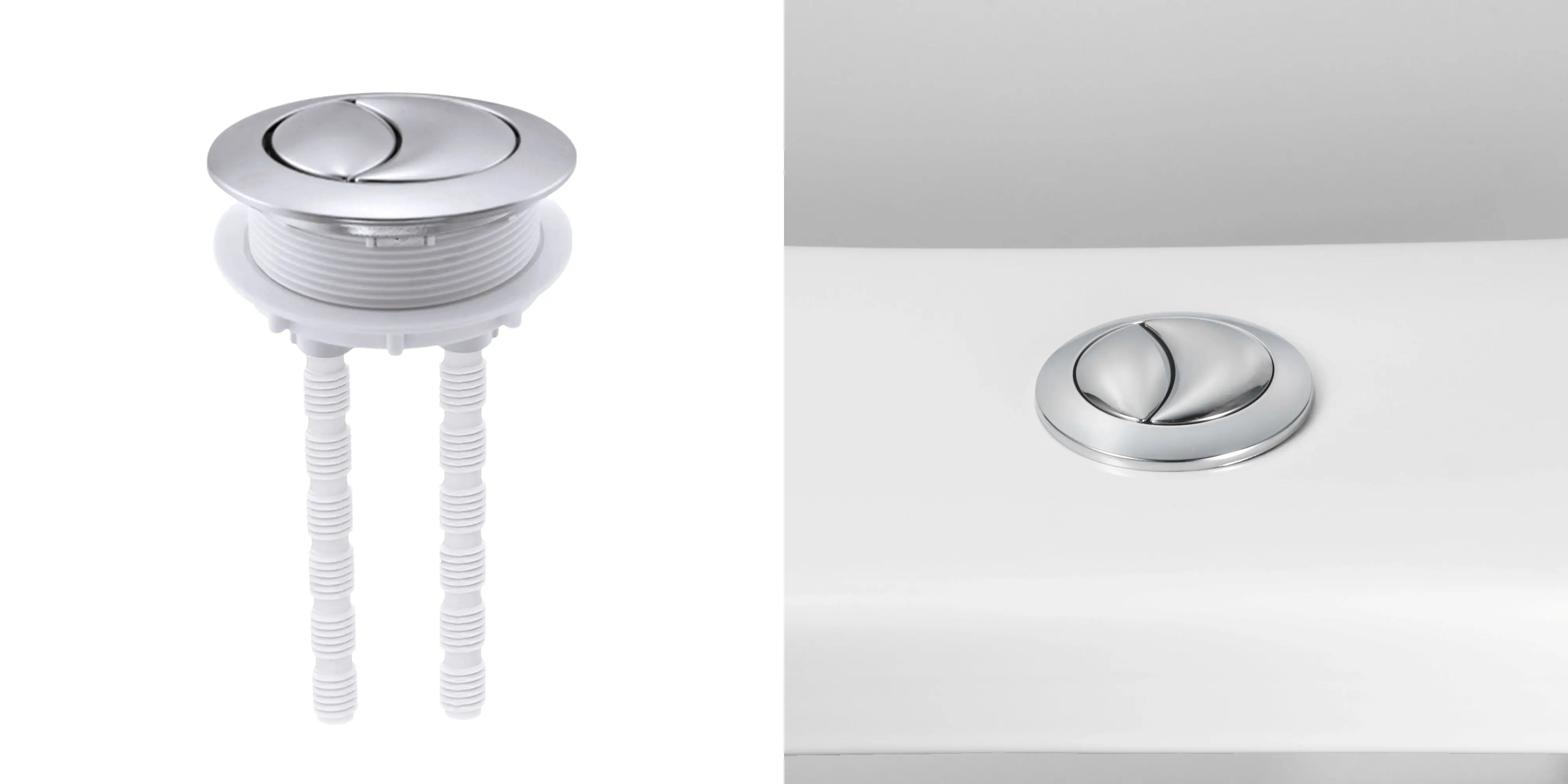 For Toilet Tank Repair Outer Diameter 7cm Dual Flush Button Toilet Replacement ABS Plastic Easy Installation Push-button Design