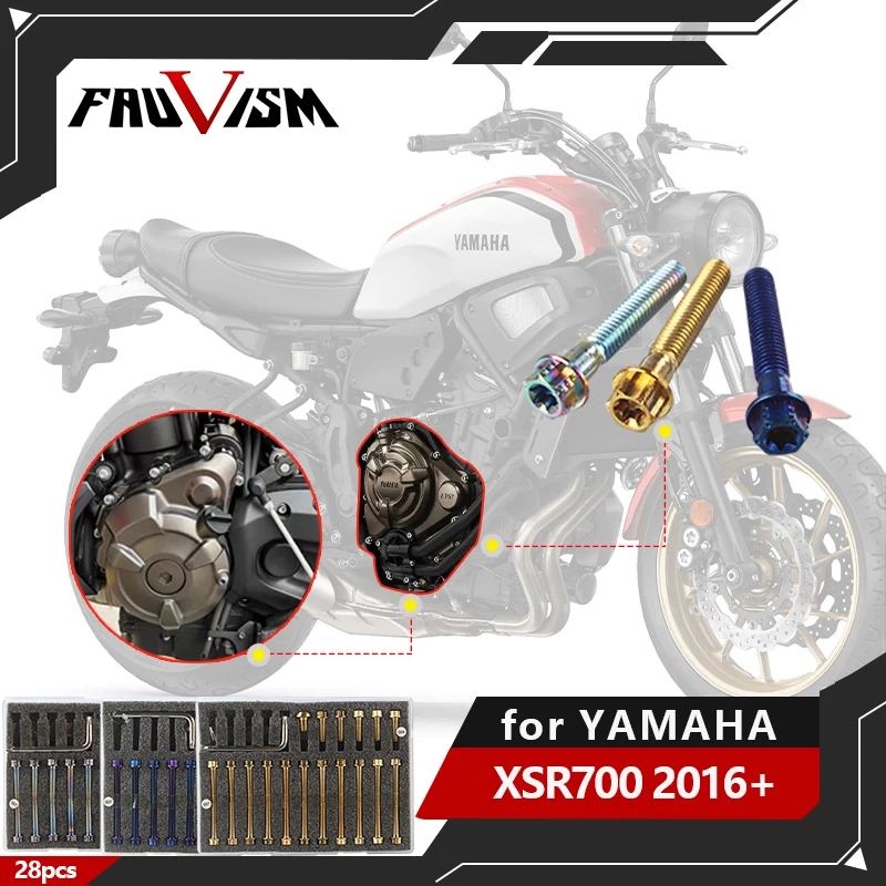 

M6 Star Screws for Yamaha XSR700 2016-2024 Stainless Steel Motorcycle Crankcase Cover Bolt Kit Engine Cover High Strength Bolts