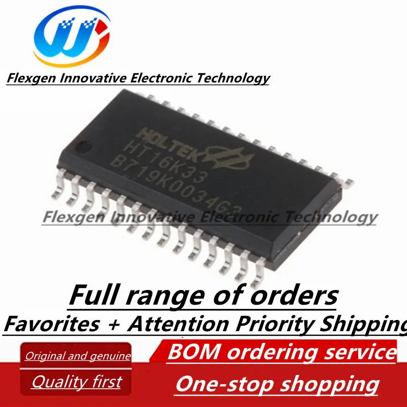 HT16K33 SOP-28 RAM mapped 16*8 LED controller driver IC chip