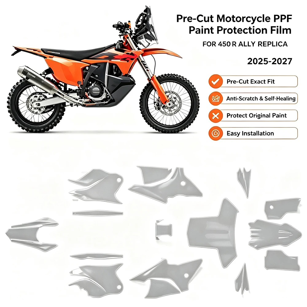 2025-2027 For 450 Rally Replica PPF TPU Anti-Scratch Fairing Set Body Protective Film Invisible Protection Sticker Kit