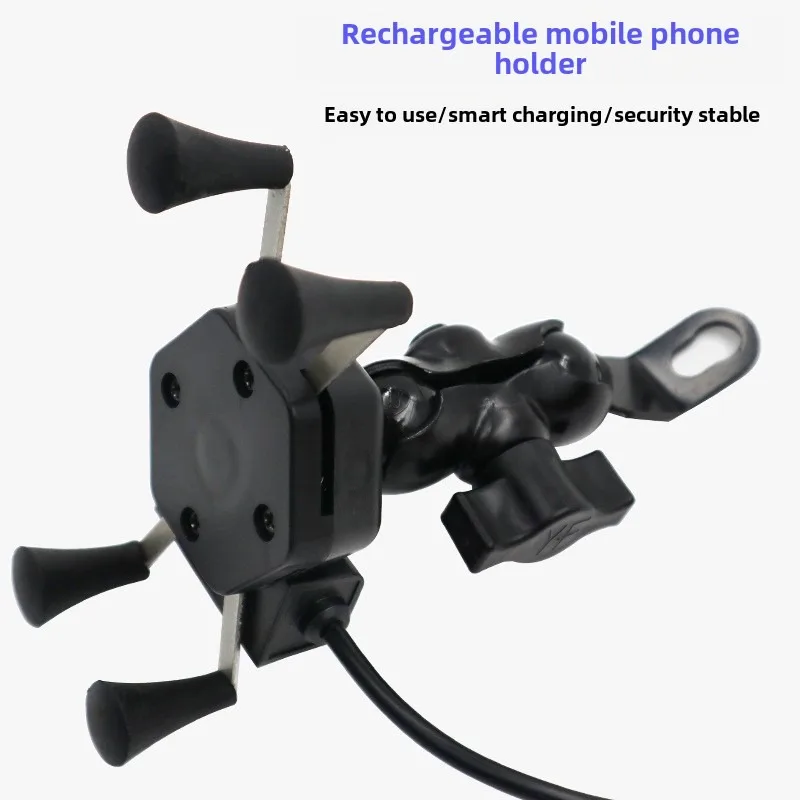 

Bicycle Phone Holder for Motorcycle Universal Mobile Cellphone Holder Bike Handlebar Clip GPS Stand with USB Charger Bracket