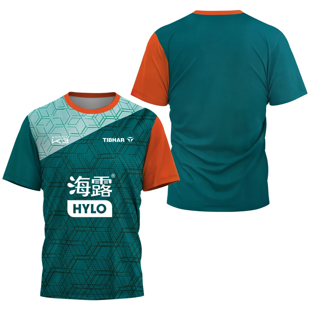 Felix Lebrun 3D-Druck Sport Schnelltrocknendes, atmungsaktives Herren-T-Shirt Tischtennis-Trikot Outdoor Street Team Training Kurzarm-Top