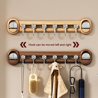 Suction Cup Bag hanger Hook Adjustable Bathroom Door Hooks Multifunctional Towel Rack Punch Free Hanger Home Kitchen Storage