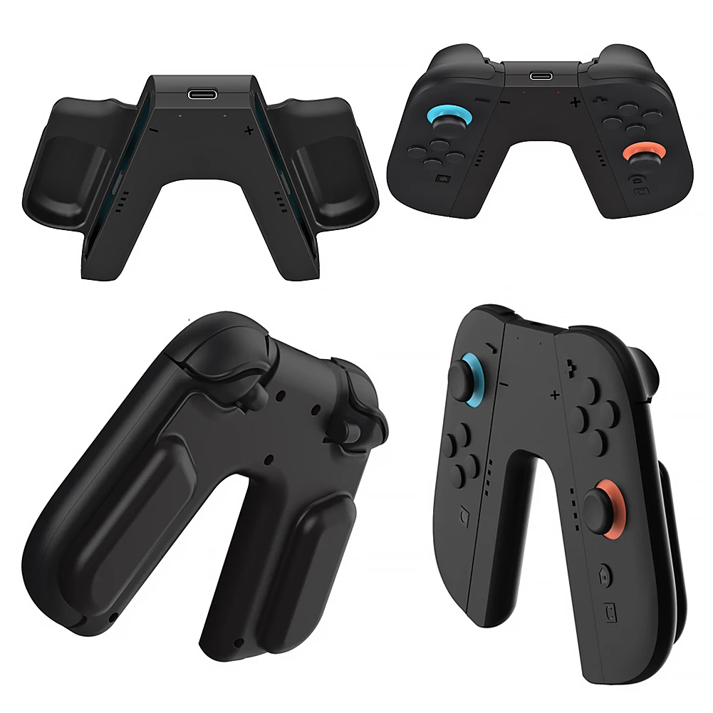 قبضة شحن لجهاز نينتندو سويتش 2 Joy-Con، قبضة مريحة، شاحن محمول، ملحقات حامل مقبض لوحة الألعاب