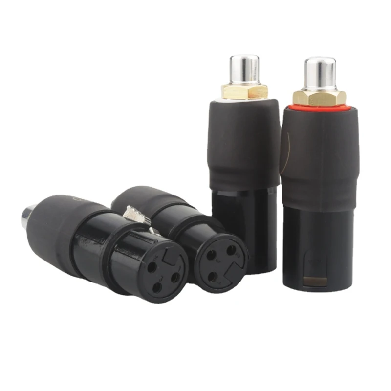 CARDAS RCA para XLR Plug Conector de plugue balanceado XLR banhado a ródio