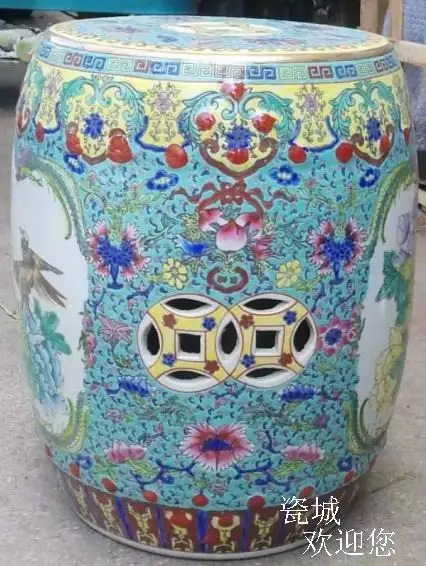 Ancient HAND MADE Stool For Dressing Table Stool Chinese Porcelain Garden Stool Ceramic jingdezhen glazed garden stools