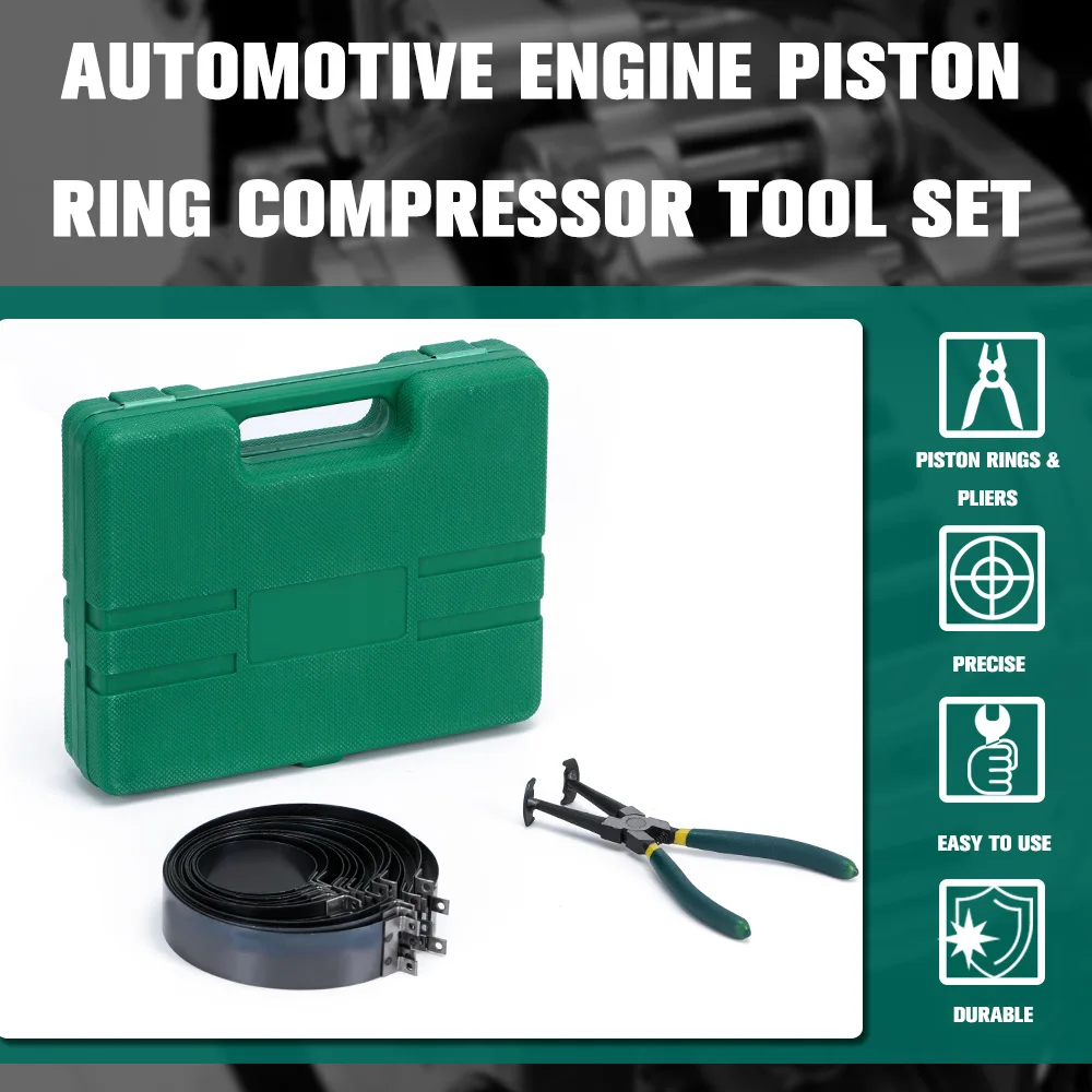 14pcs pistone Rring strumento di smontaggio anello pistone compressore Automobile motore anello pistone compressore cilindro installatore pinza