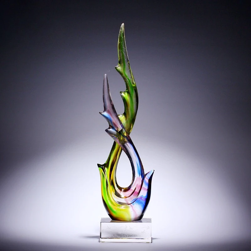 Glazed art ornament designer creative living room entrance hotel lobby soft decoration ornament