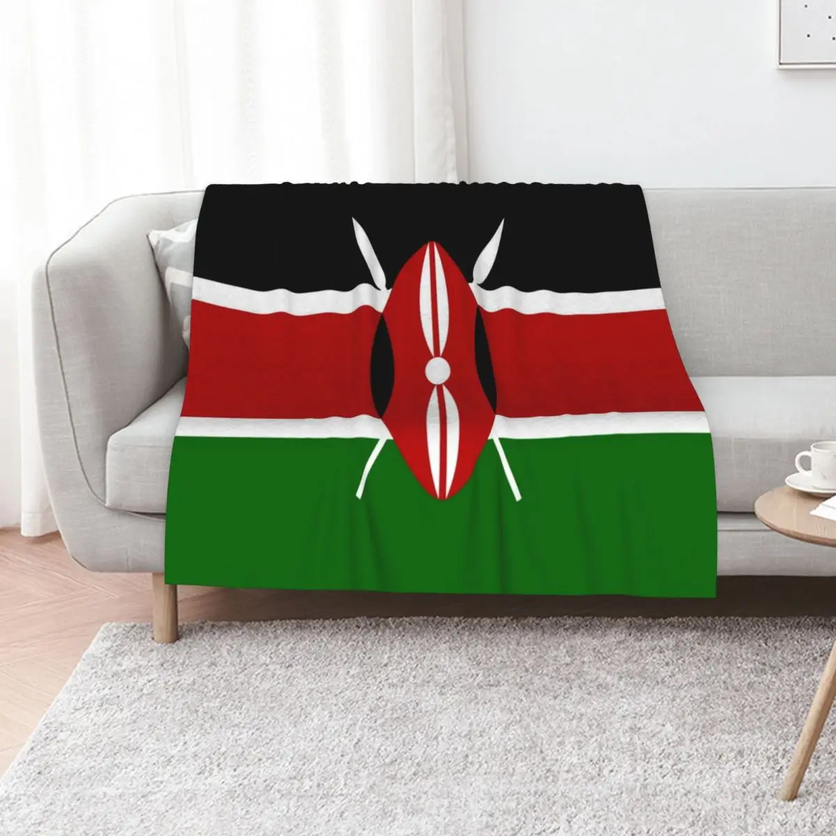 Flag of Kenya Throw Blanket Plush Beach Soft Beds Bed Soft valentine gift ideas Blankets