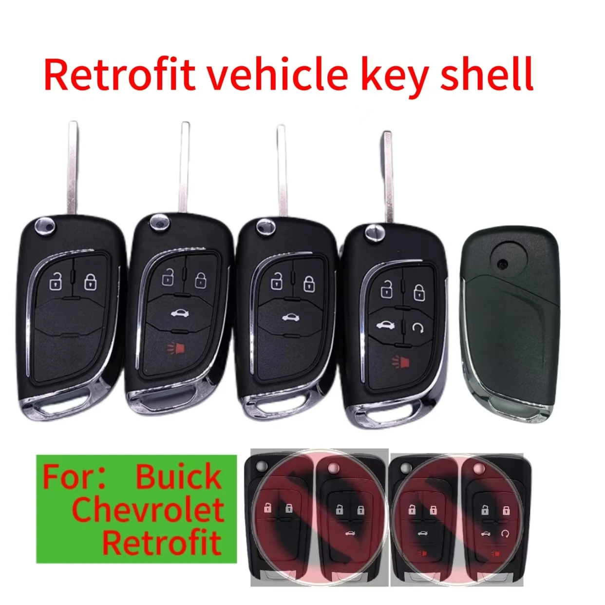 

Jingxin Flip Folding Remote Key Shell 2/3/4/5bt for Vauxhall Opel for Buick Excelle Verano LaCrosse Regal Housing key shell