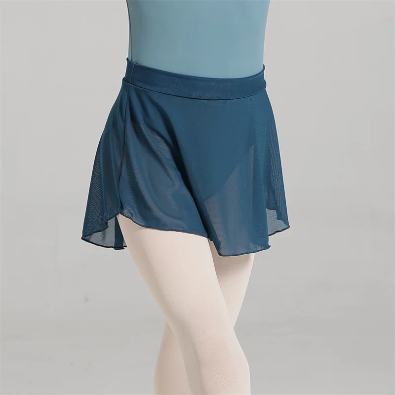 Heißer Verkauf billig hochwertige Kinder Mädchen Kinder tanz tragen hoch Spandex gewickelt Mesh Ballett röcke – Detail 13