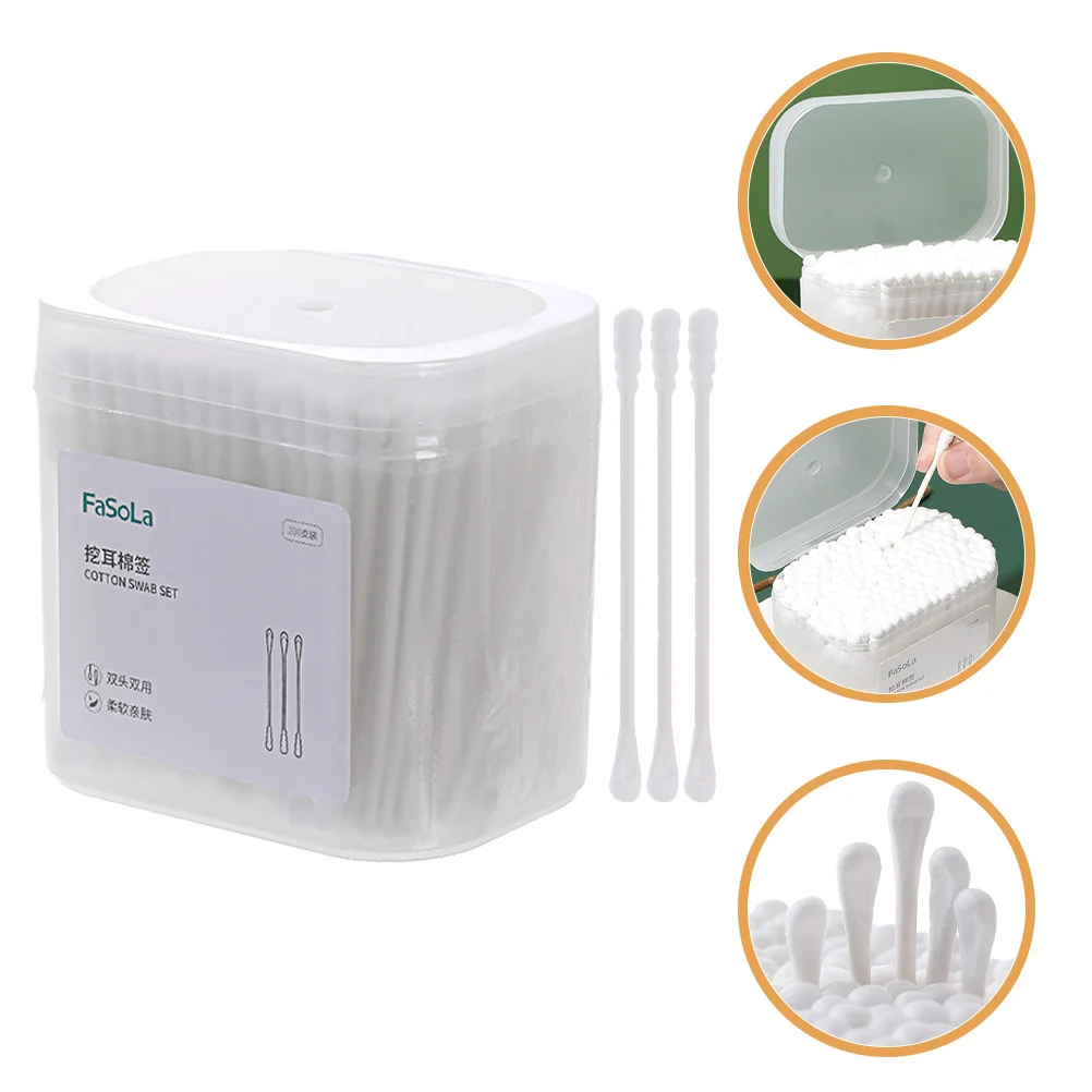 

Double-headed Cotton Swab Swabs for Ears Cleaning Makeup Used Sticks One Time Ear-picking