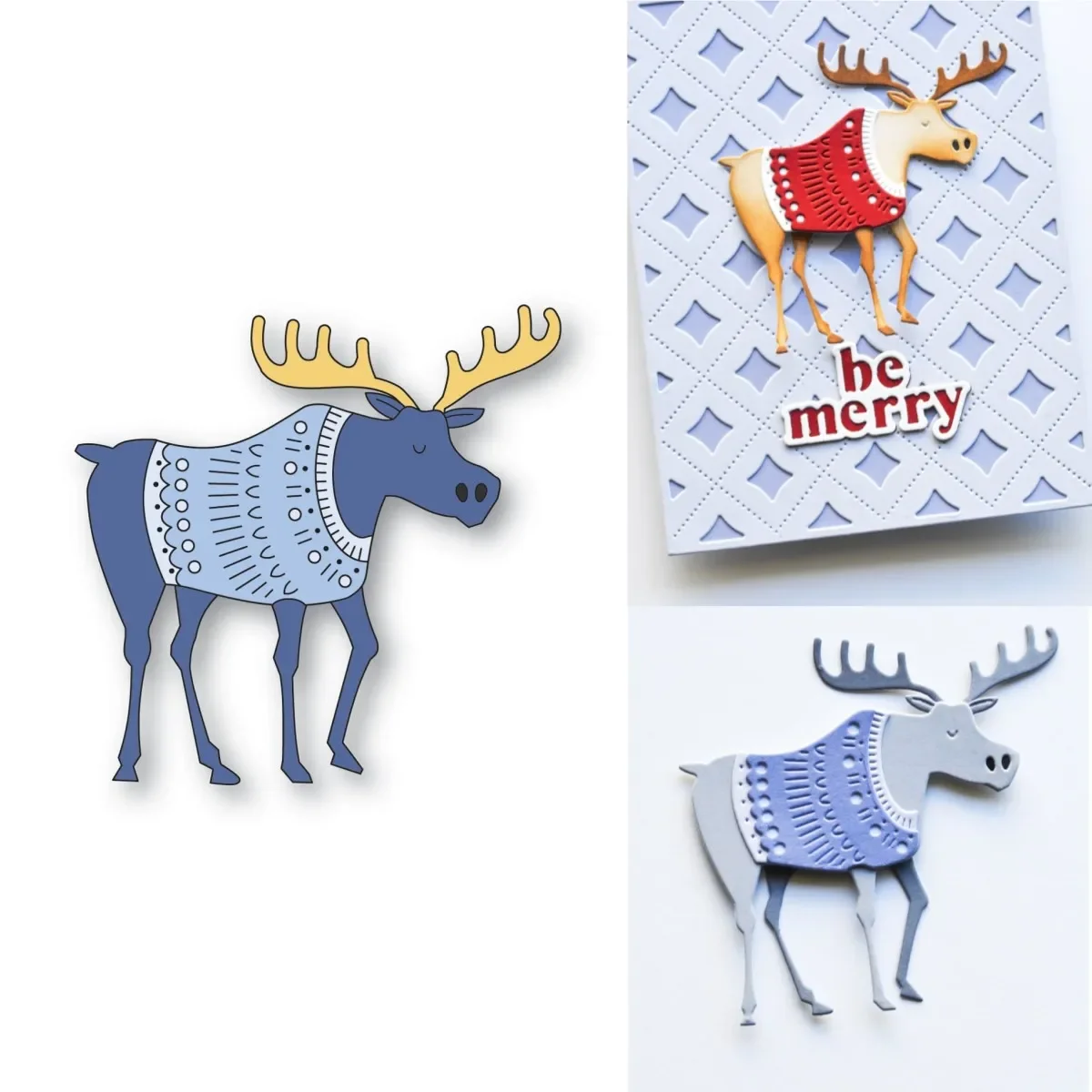 

Christmas Moose Animal Metal Cutting Dies For DIY Decorating Scrapbook Paper Card Album Embossing Craft Die 2024 New Arrival