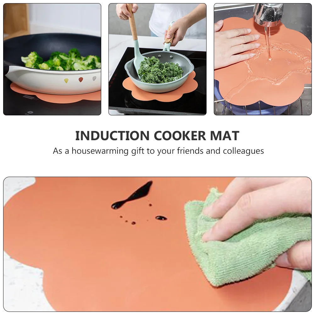 

s Induction Cooker Mat Glass Fiber Protective Pad Heat Resistant Non Reusable Kitchen Accessory Electromagnetic Stove